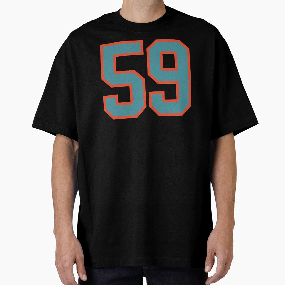 59 Number Aqua Orange Lucky Sports T-Shirt - Fun Novelty Design Unisex - T-Shirt, Sweatshirt, Hoodie