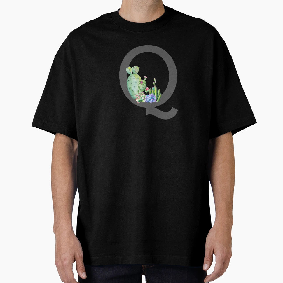 Personalized Succulent Cactus Monogram T-Shirt - Streetwear Style Unisex - T-Shirt, Sweatshirt, Hoodie