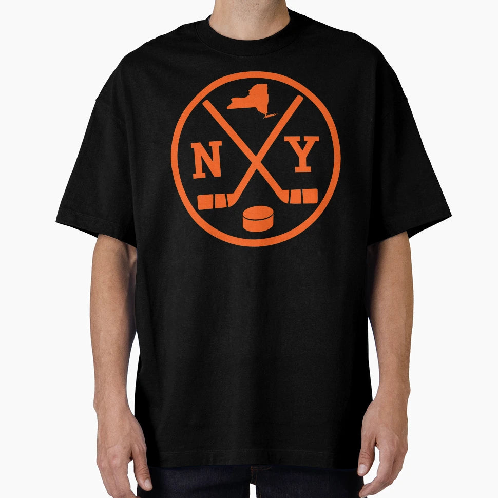 New York Hockey Emblem Ny T-Shirt - Casual Everyday Wear Unisex - T-Shirt, Sweatshirt, Hoodie