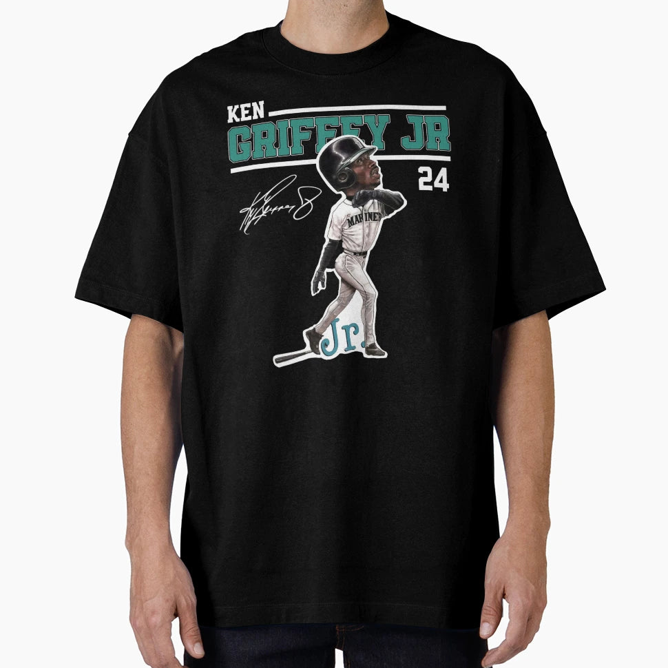 Ken Grifey Jr 24 T-Shirt - Custom Art Print Men Women - T-Shirt, Sweatshirt, Hoodie