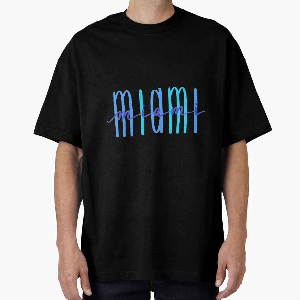 Miami Beach Typography Beach Florida T-Shirt - Fun Novelty Design Unisex - T-Shirt, Sweatshirt, Hoodie