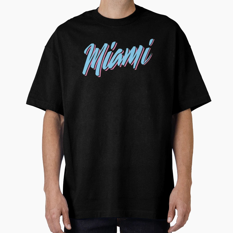 Miami Vice Wordstyle Logomark T-Shirt - Fun Novelty Design Unisex - T-Shirt, Sweatshirt, Hoodie