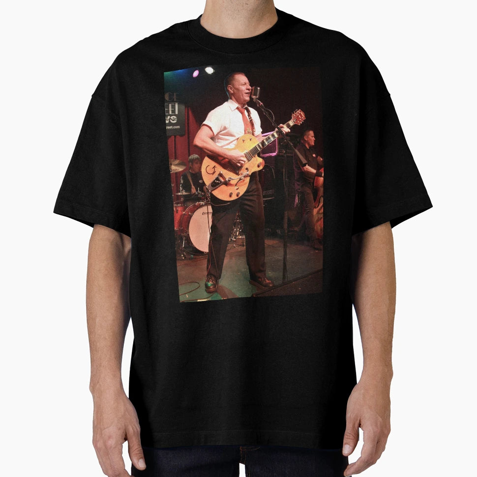 Jim Heath Reverend Horton Heat Photograph T-Shirt - Novelty Apparel Unisex - T-Shirt, Sweatshirt, Hoodie