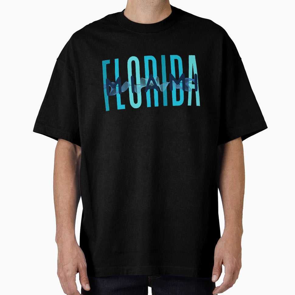 Miami Florida Ocean Split T-Shirt - Minimalist Print Unisex - T-Shirt, Sweatshirt, Hoodie