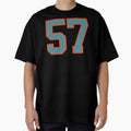 57 Number Aqua Orange Lucky Sports T-Shirt - Unique Graphic Men Women - T-Shirt, Sweatshirt, Hoodie