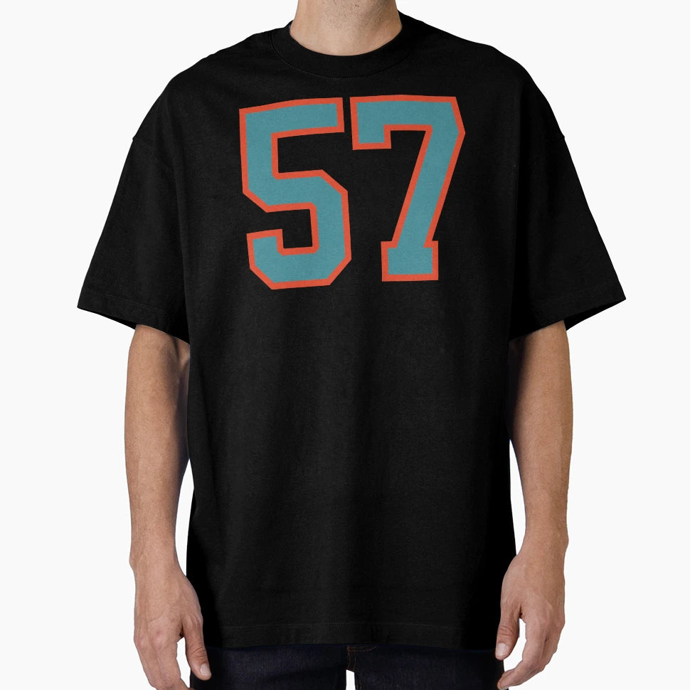 57 Number Aqua Orange Lucky Sports T-Shirt - Unique Graphic Men Women - T-Shirt, Sweatshirt, Hoodie