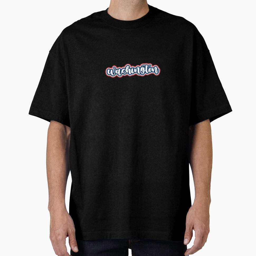 Washington Red Blue Grey T-Shirt - Graphic Print Unisex - T-Shirt, Sweatshirt, Hoodie