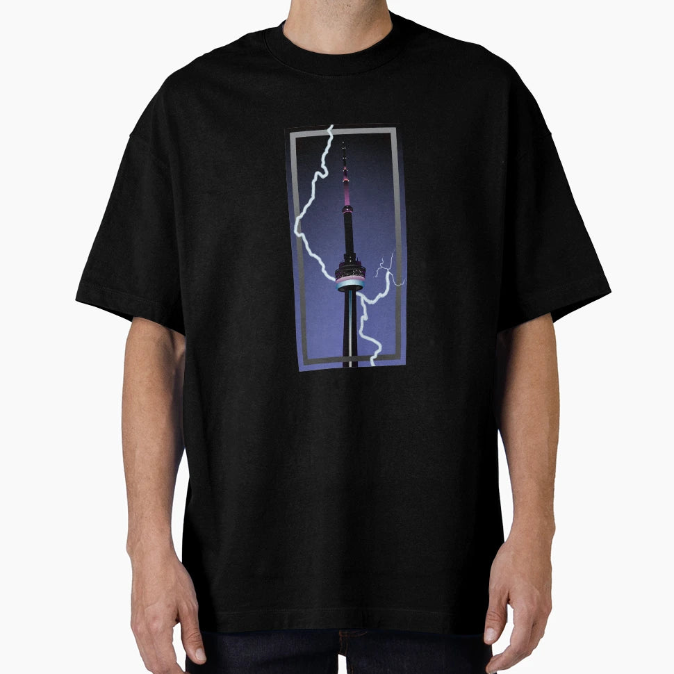 Cn Tower Night T-Shirt - Graphic Print Unisex - T-Shirt, Sweatshirt, Hoodie