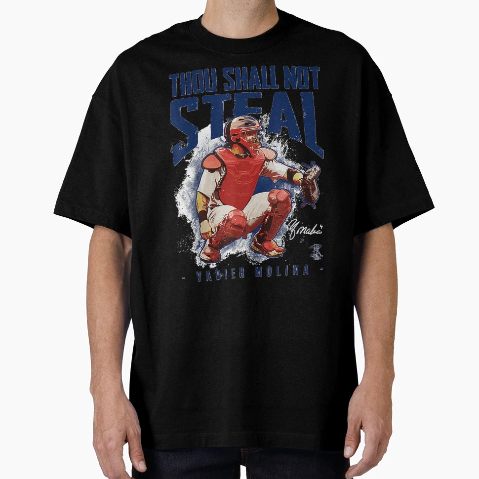 Yadier Molina Thou Shall Not Steal T-Shirt - Unique Graphic Unisex - T-Shirt, Sweatshirt, Hoodie