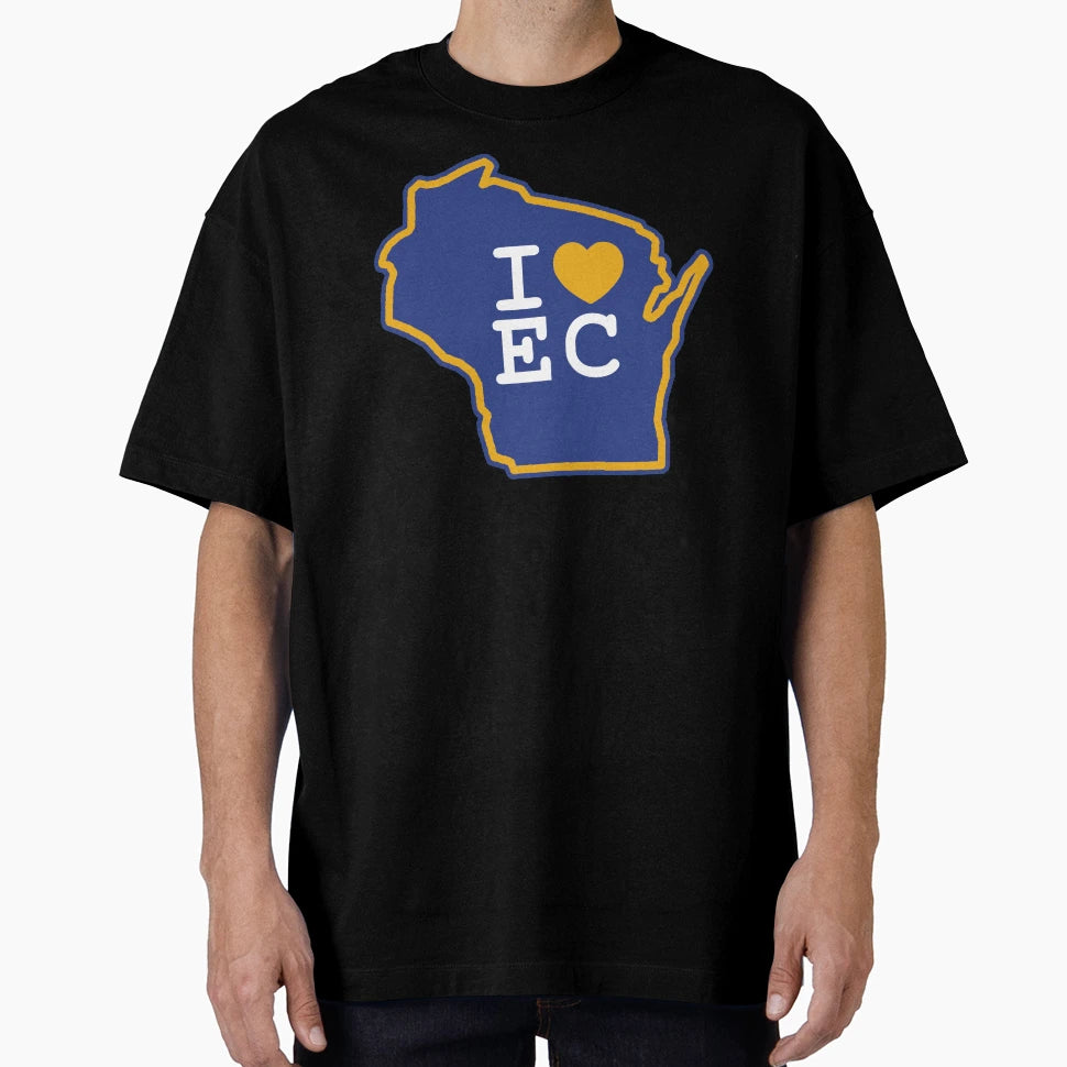 I Love Eau Claire Uwec T-Shirt - Minimalist Print for Adults - T-Shirt, Sweatshirt, Hoodie
