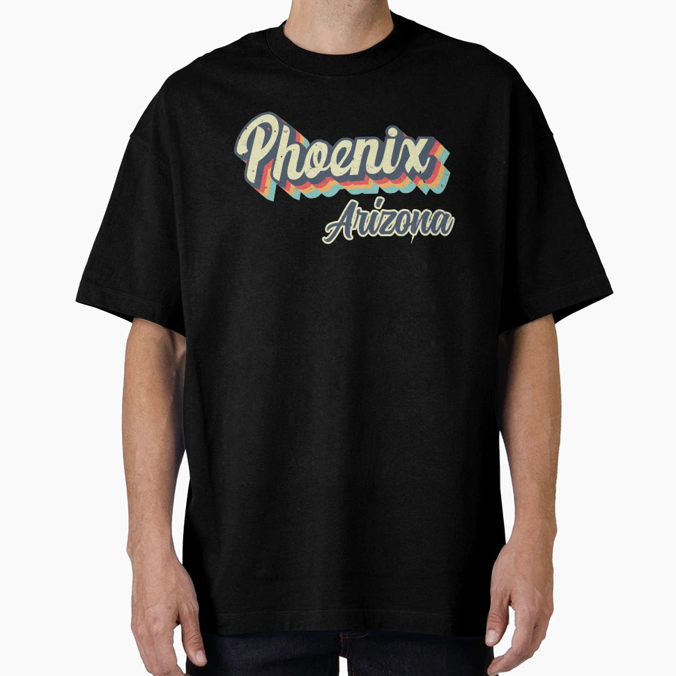 Phoenix City Arizona 70S Rainbow T-Shirt - Casual Everyday Wear for Adults - T-Shirt, Sweatshirt, Hoodie
