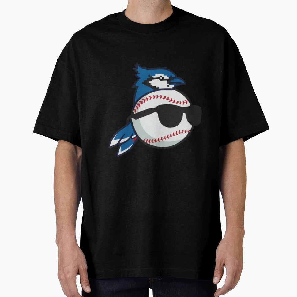 Blue Jay Baseball Pixel Bird T-Shirt - Fun Novelty Design Unisex - T-Shirt, Sweatshirt, Hoodie