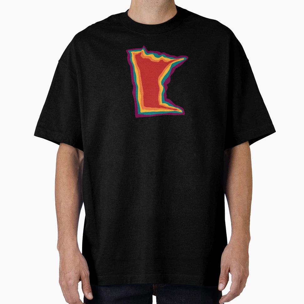 Colorful Bright Multicolored Minnesota Mn T-Shirt - Graphic Print Men Women - T-Shirt, Sweatshirt, Hoodie