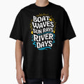 Boat Waves Sun Rays River Days T-Shirt - Unique Graphic for Adults - T-Shirt, Sweatshirt, Hoodie