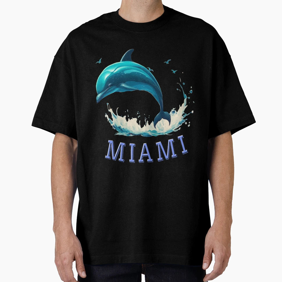 Dolphin Miami T-Shirt - Streetwear Style Men Women - T-Shirt, Sweatshirt, Hoodie