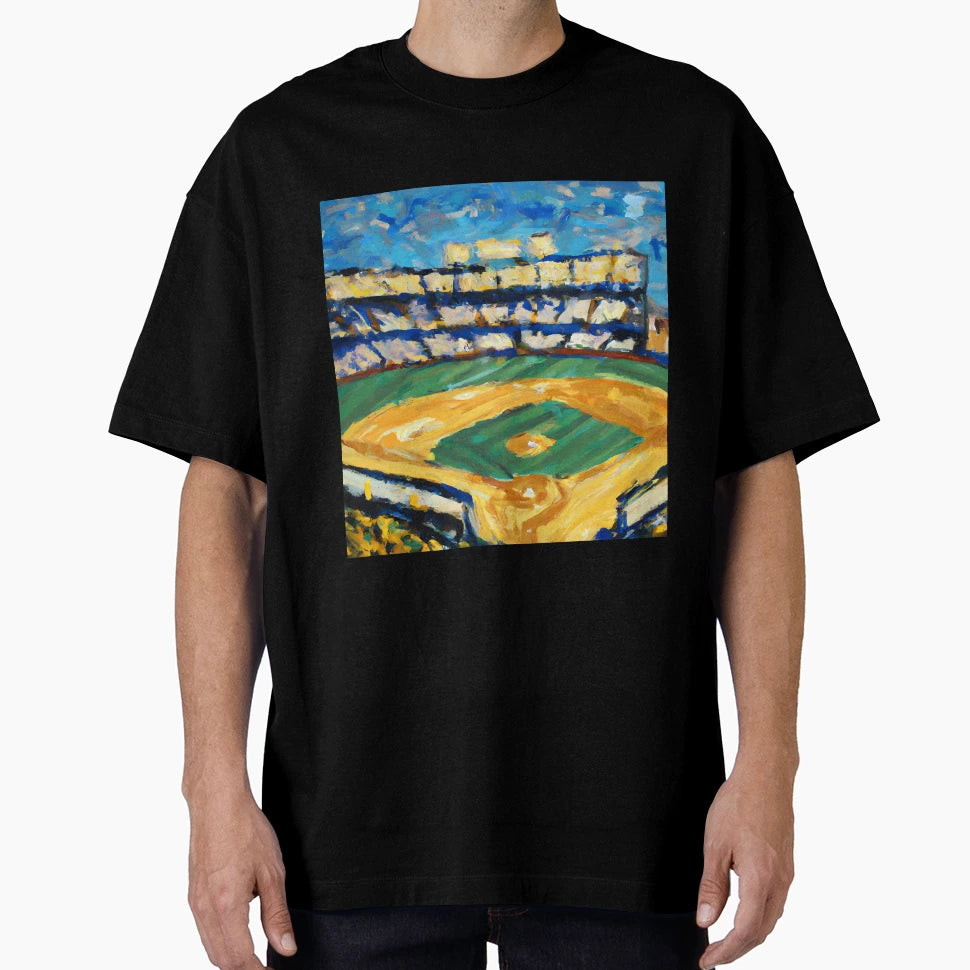 Baseball Field Painting No 4 T-Shirt - Casual Everyday Wear Unisex - T-Shirt, Sweatshirt, Hoodie