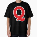 Q Initial Letter Q Red And White T-Shirt - Unique Graphic Men Women - T-Shirt, Sweatshirt, Hoodie