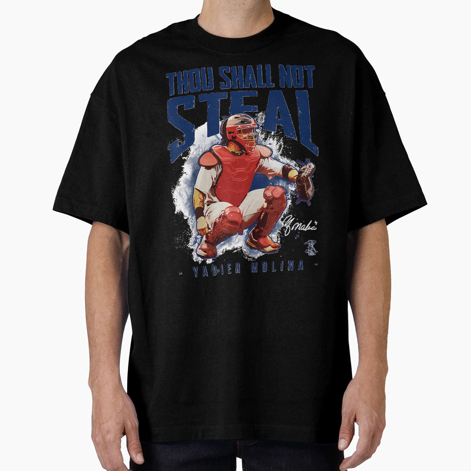 Yadier Molina Thou Shall Not Steal T-Shirt - Unique Graphic Men Women - T-Shirt, Sweatshirt, Hoodie