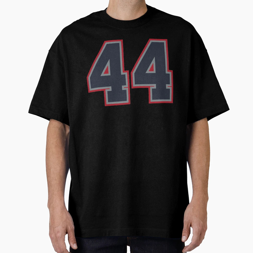 44 Navy Grey Red Sports Number Fourty Four T-Shirt - Graphic Print Unisex - T-Shirt, Sweatshirt, Hoodie