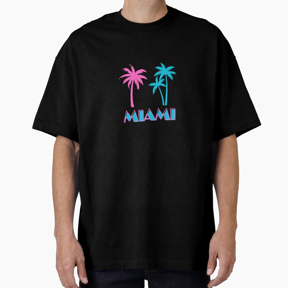 Miami Nights Vibes T-Shirt - Fun Novelty Design for Adults - T-Shirt, Sweatshirt, Hoodie