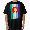 Colorado Gay Male Pride Flag Vertical T-Shirt - Streetwear Style for Adults - T-Shirt, Sweatshirt, Hoodie