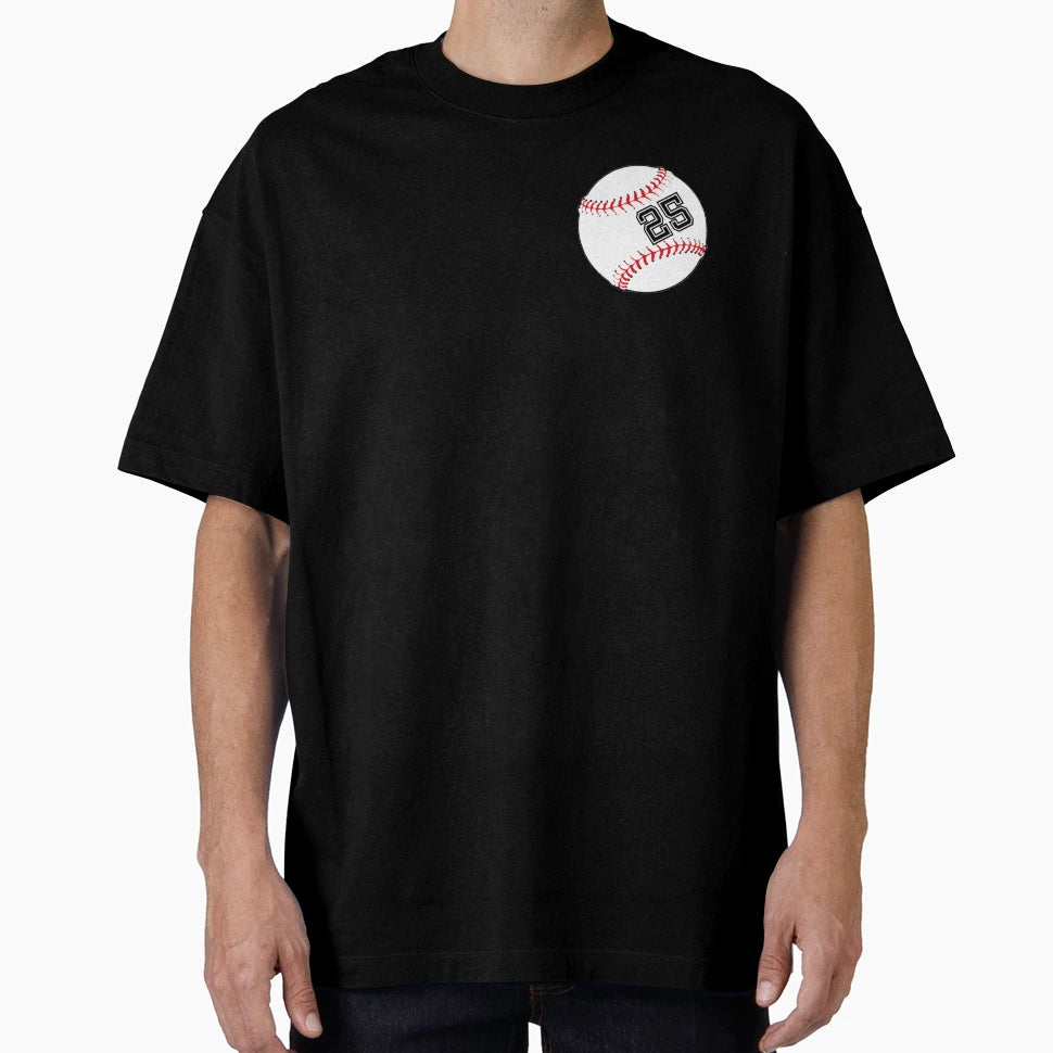 Baseball Player Jersey No 25 Back T-Shirt - Aesthetic Graphic Unisex - T-Shirt, Sweatshirt, Hoodie