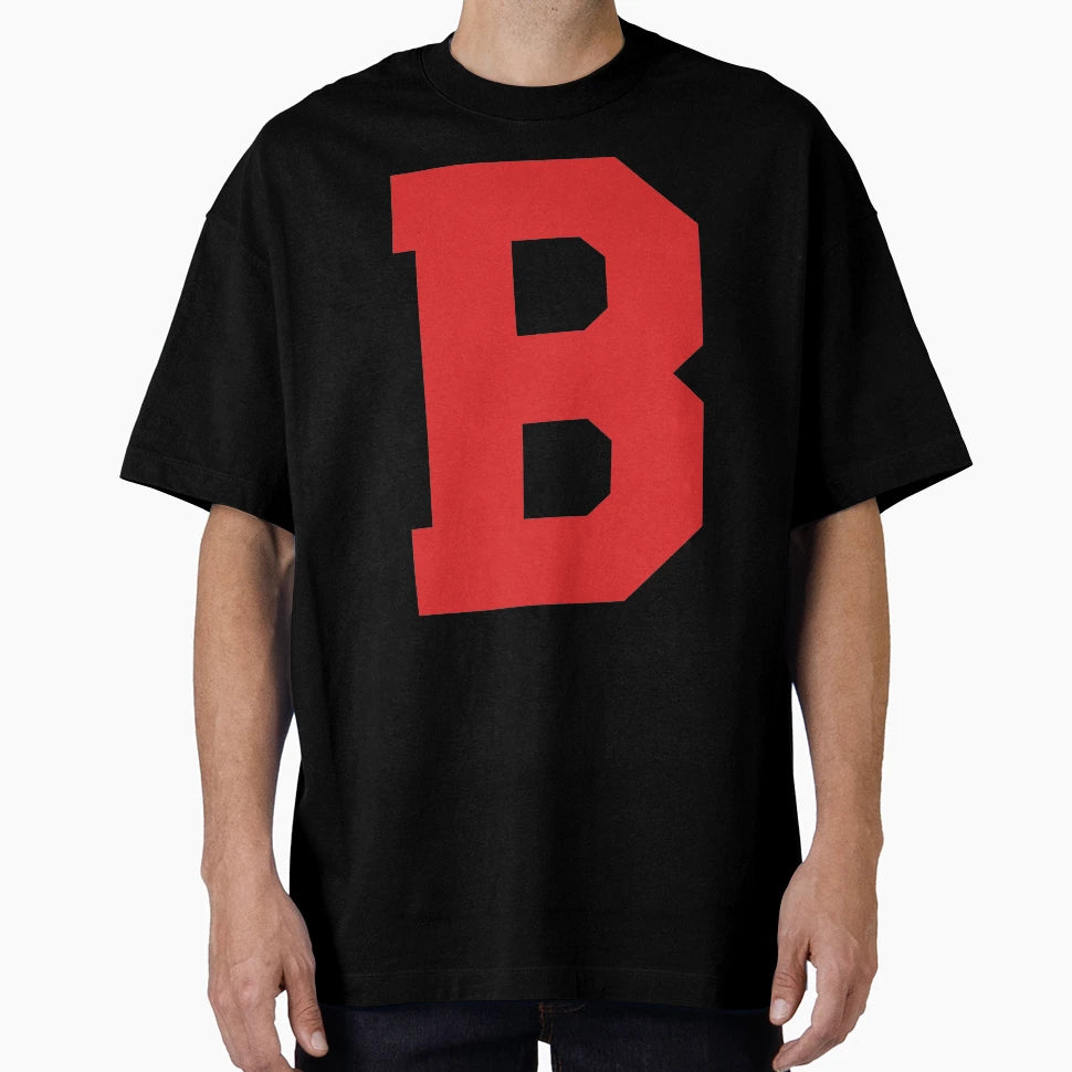 Alphabet Red B Sports Letter B T-Shirt - Trendy Graphic for Adults - T-Shirt, Sweatshirt, Hoodie