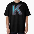 Neon Letter Sign Initials K T-Shirt - Trendy Graphic Men Women - T-Shirt, Sweatshirt, Hoodie
