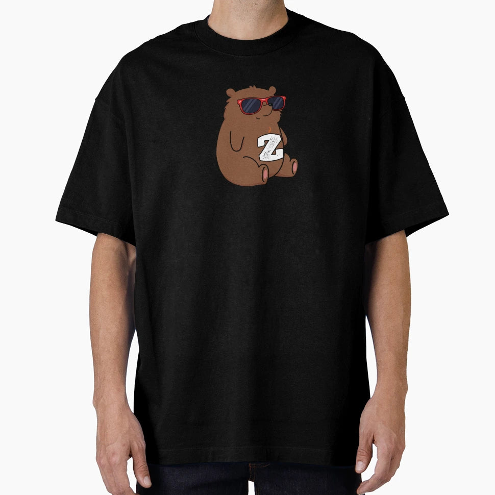 Alphabet Letter Z Beary Brown Bear T-Shirt - Aesthetic Graphic Unisex - T-Shirt, Sweatshirt, Hoodie