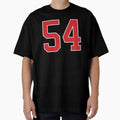 Sports Number 54 Red Black Color Lucky T-Shirt - Trendy Graphic for Adults - T-Shirt, Sweatshirt, Hoodie