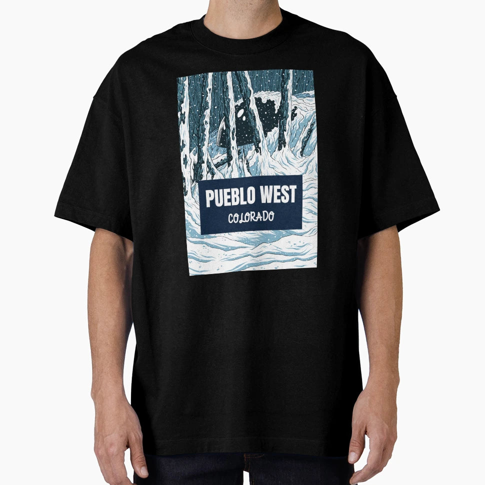 Pueblo West Colorado Frozen Ufo Forest T-Shirt - Streetwear Style Men Women - T-Shirt, Sweatshirt, Hoodie