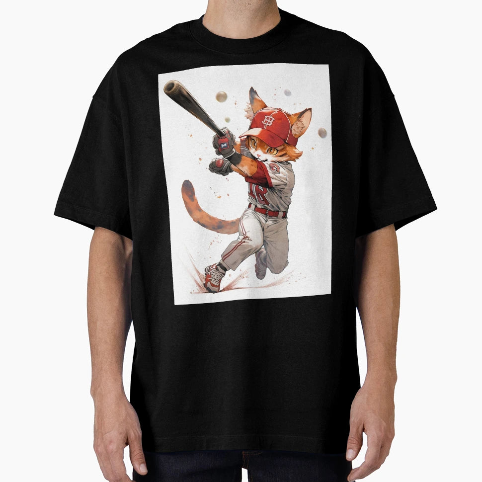Cat Feline Mlb Superstar Anime T-Shirt - Novelty Apparel for Adults - T-Shirt, Sweatshirt, Hoodie