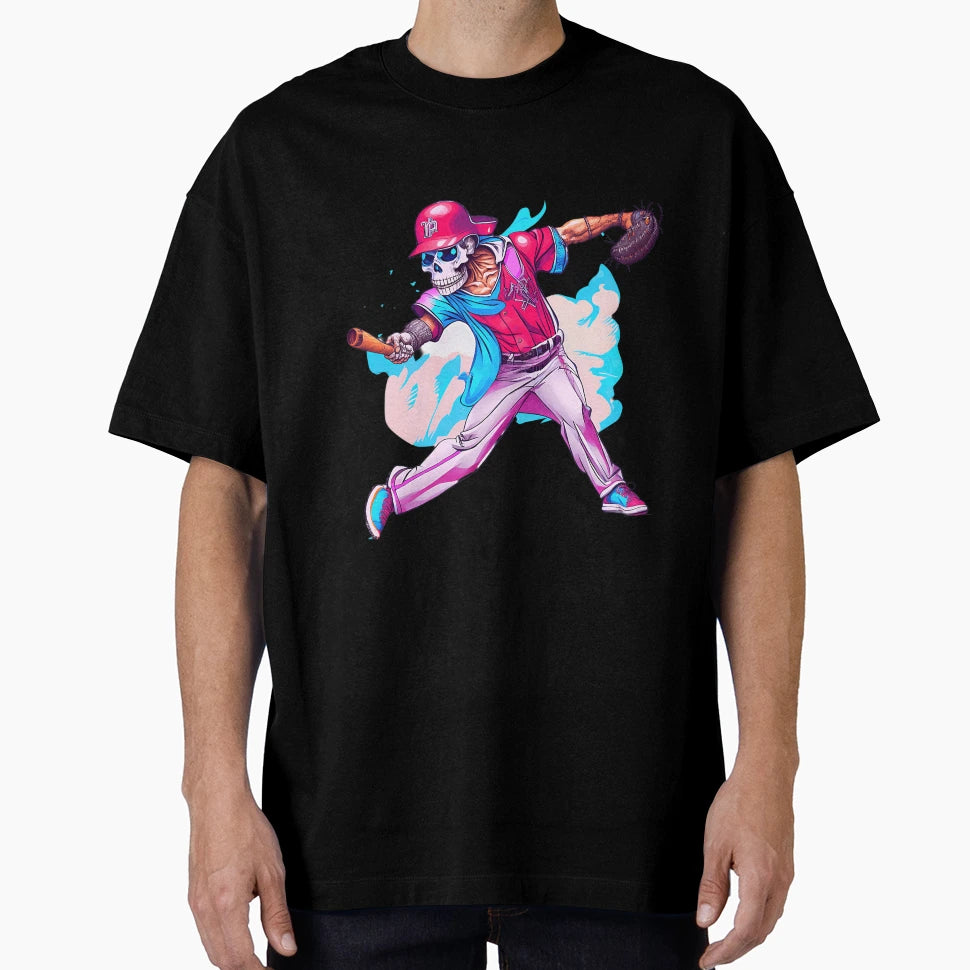 Skeleton Playing Baseball T-Shirt - Trendy Graphic for Adults - T-Shirt, Sweatshirt, Hoodie