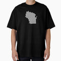 Wisconsin White Baseball Fill T-Shirt - Streetwear Style for Adults - T-Shirt, Sweatshirt, Hoodie