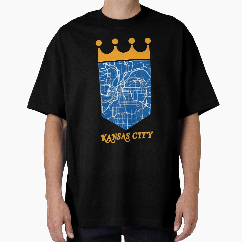 Kansas City Crown Map T-Shirt - Novelty Apparel Unisex - T-Shirt, Sweatshirt, Hoodie