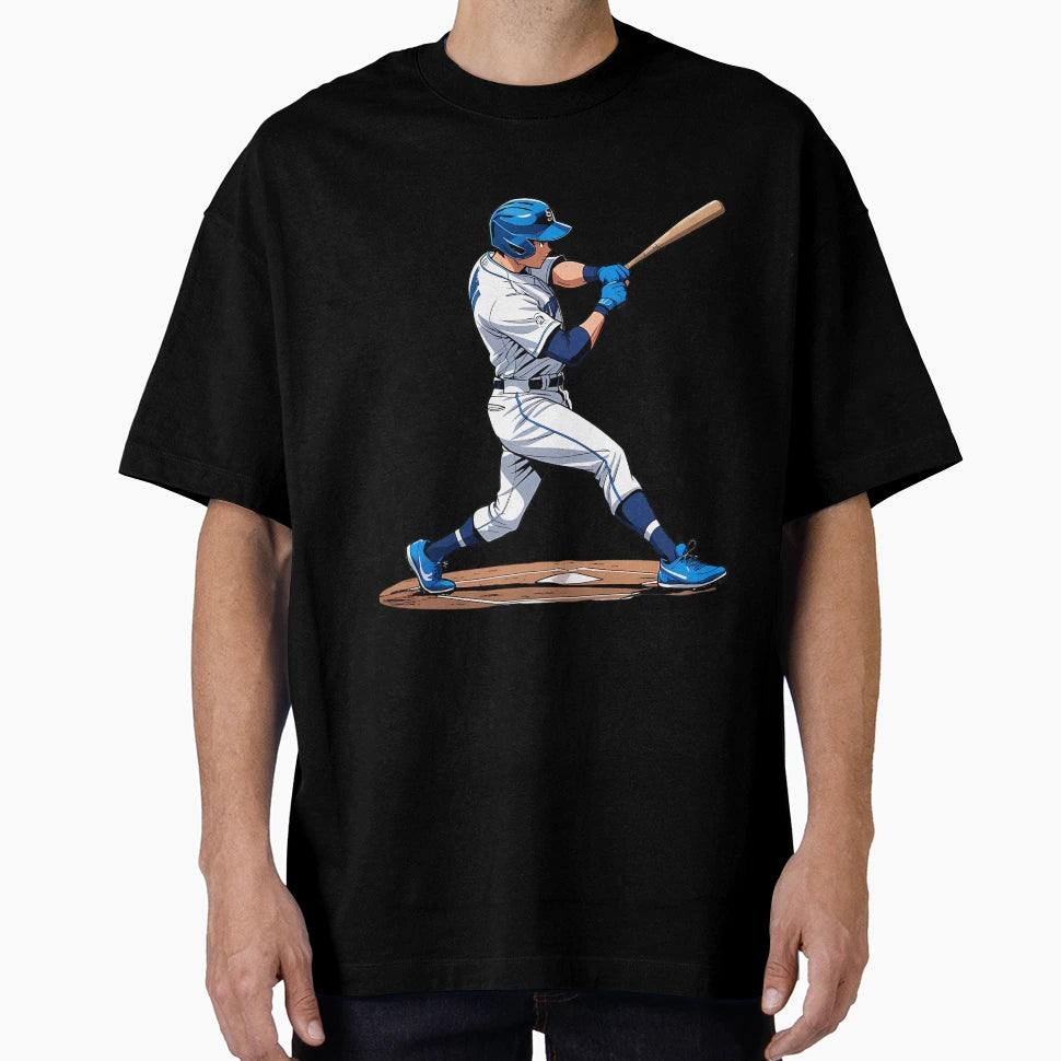 Anime Baseball Player Homer T-Shirt - Unique Graphic for Adults - T-Shirt, Sweatshirt, Hoodie