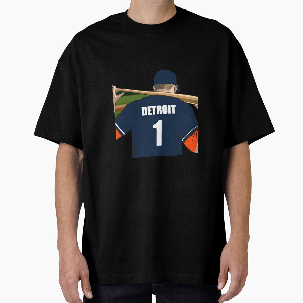 Detroit Baseball Jersey Number 1 T-Shirt - Casual Everyday Wear Men Women - T-Shirt, Sweatshirt, Hoodie