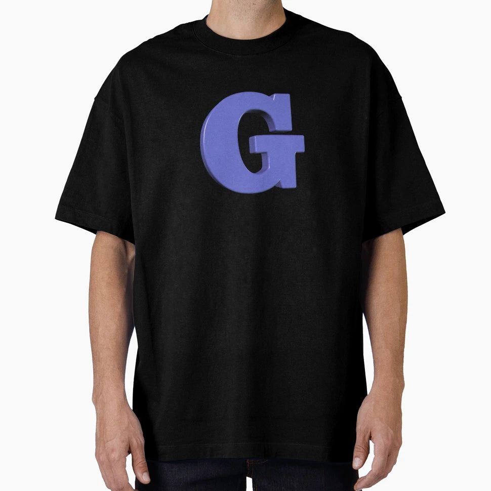 Letter G Dimensional Lavender Black T-Shirt - Minimalist Print Unisex - T-Shirt, Sweatshirt, Hoodie