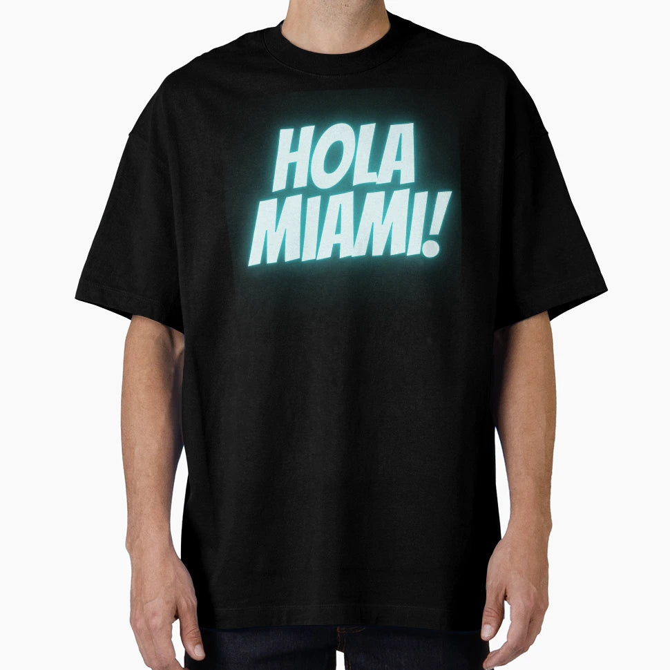 Hola Miami T-Shirt - Custom Art Print for Adults - T-Shirt, Sweatshirt, Hoodie
