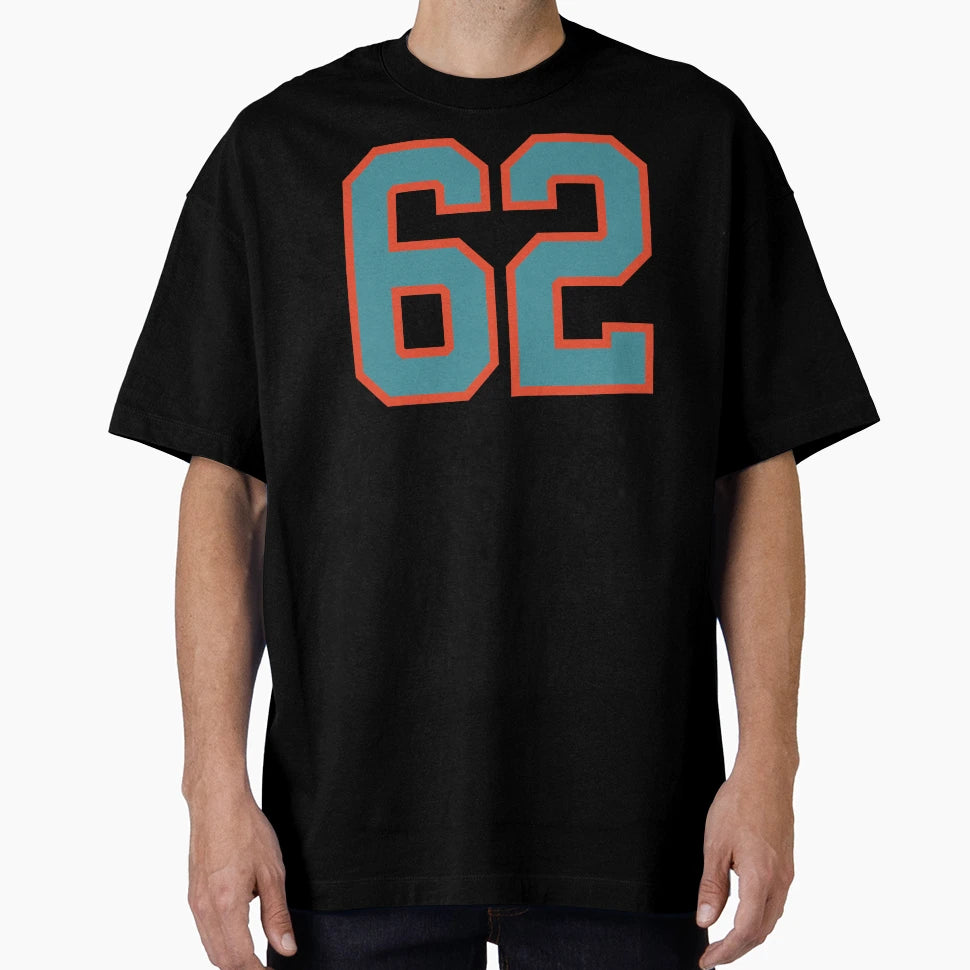 62 Number Aqua Orange Lucky Sports T-Shirt - Aesthetic Graphic Men Women - T-Shirt, Sweatshirt, Hoodie