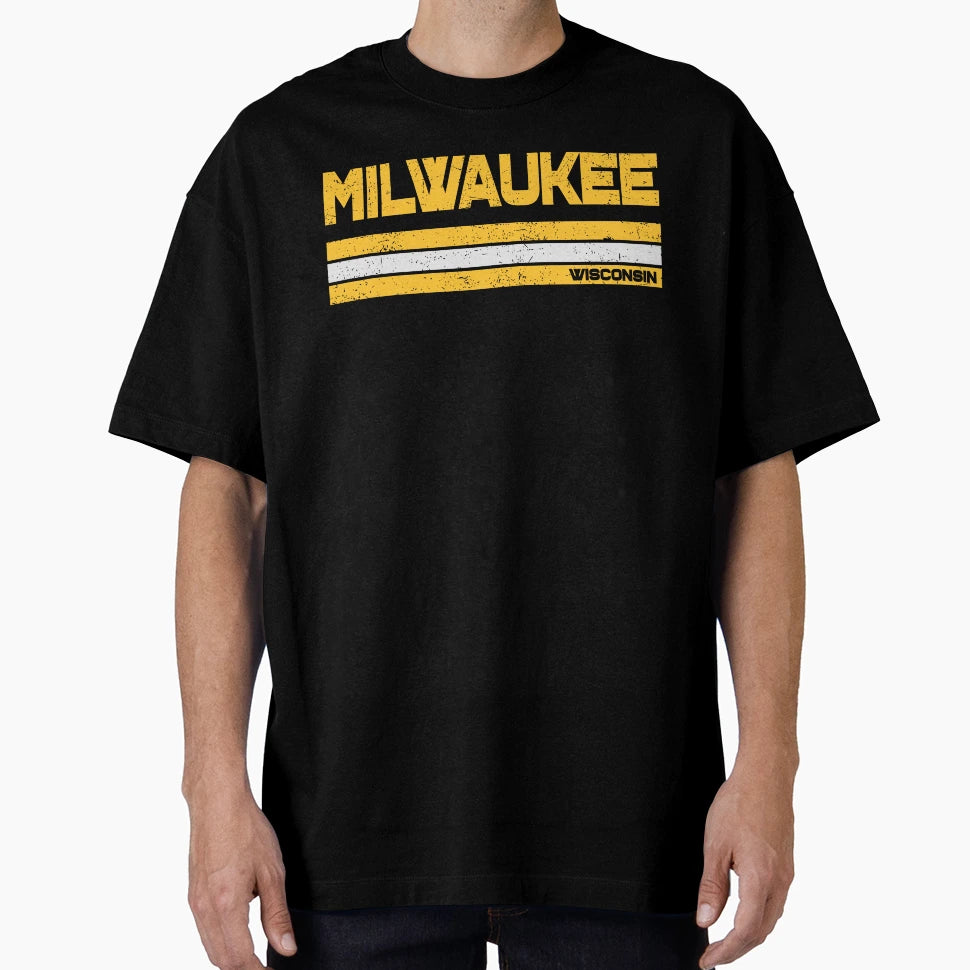 Milwaukee Baseball Stripe T-Shirt - Trendy Graphic Unisex - T-Shirt, Sweatshirt, Hoodie