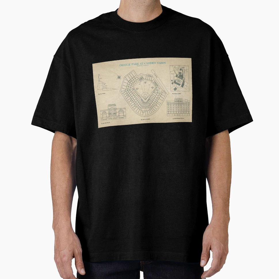 Oriole Park Camden Yards Parchment T-Shirt - Novelty Apparel Men Women - T-Shirt, Sweatshirt, Hoodie