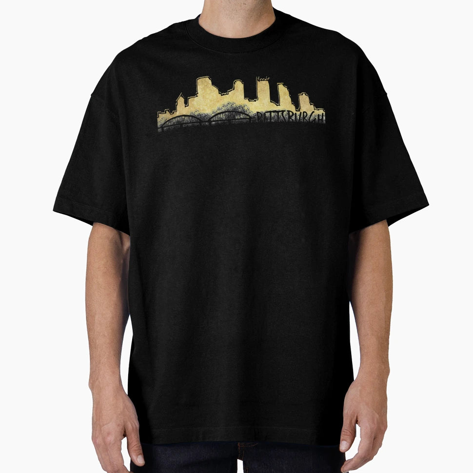 Pittsburgh Skyline T-Shirt - Minimalist Print Unisex - T-Shirt, Sweatshirt, Hoodie