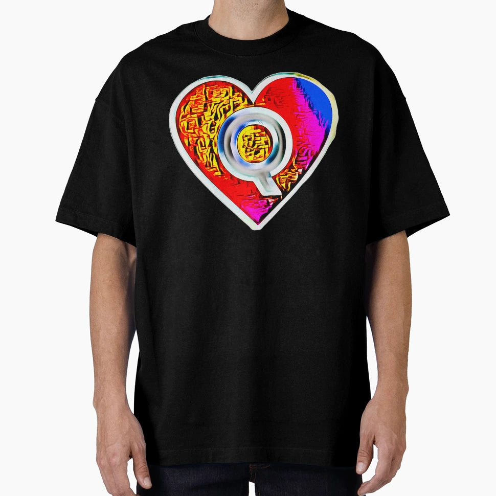 Q Heart T-Shirt - Graphic Print for Adults - T-Shirt, Sweatshirt, Hoodie