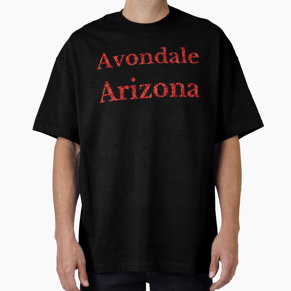 Avondale Arizona City Name Red T-Shirt - Custom Art Print for Adults - T-Shirt, Sweatshirt, Hoodie