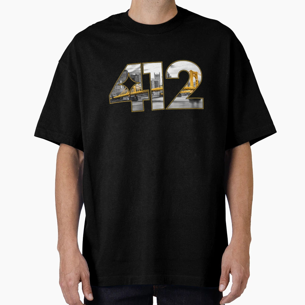 412 Pittsburgh Skyline T-Shirt - Streetwear Style for Adults - T-Shirt, Sweatshirt, Hoodie