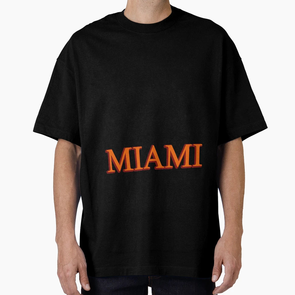 Miami Florida Summer Sun Palm Trees T-Shirt - Custom Art Print Men Women - T-Shirt, Sweatshirt, Hoodie