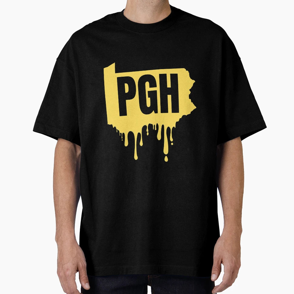 Black And Gold Pgh Hoodie - Unique Graphic Unisex - T-Shirt, Sweatshirt, Hoodie