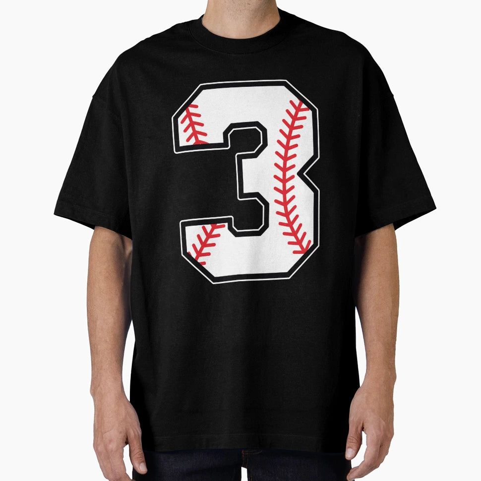 Baseball Number 3 T-Shirt - Casual Everyday Wear for Adults - T-Shirt, Sweatshirt, Hoodie