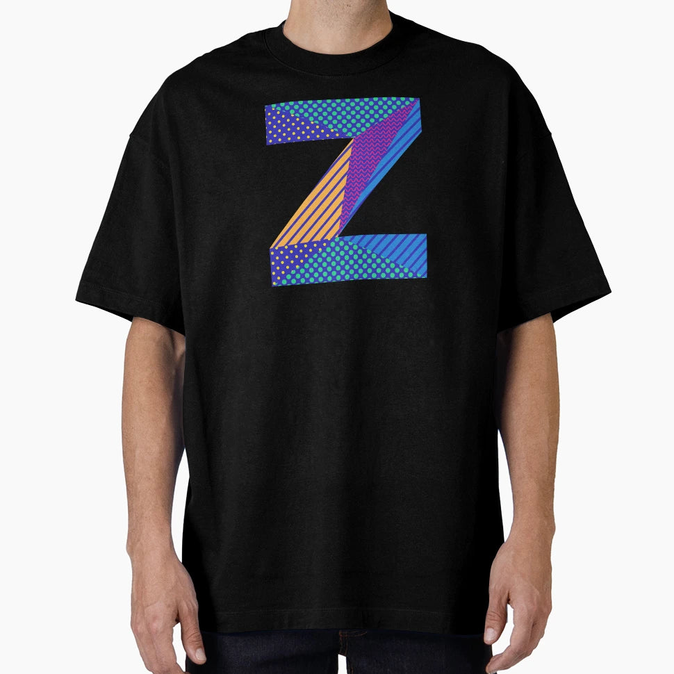 Alphabet Letter Z Screen T-Shirt - Casual Everyday Wear Unisex - T-Shirt, Sweatshirt, Hoodie